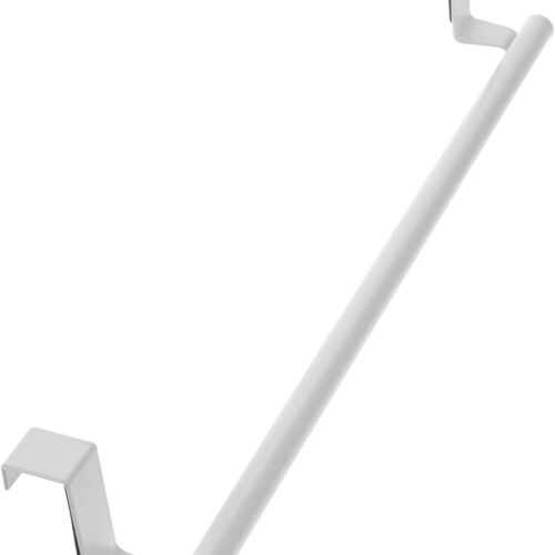 Stainless steel over-the-door single-bar towel rack