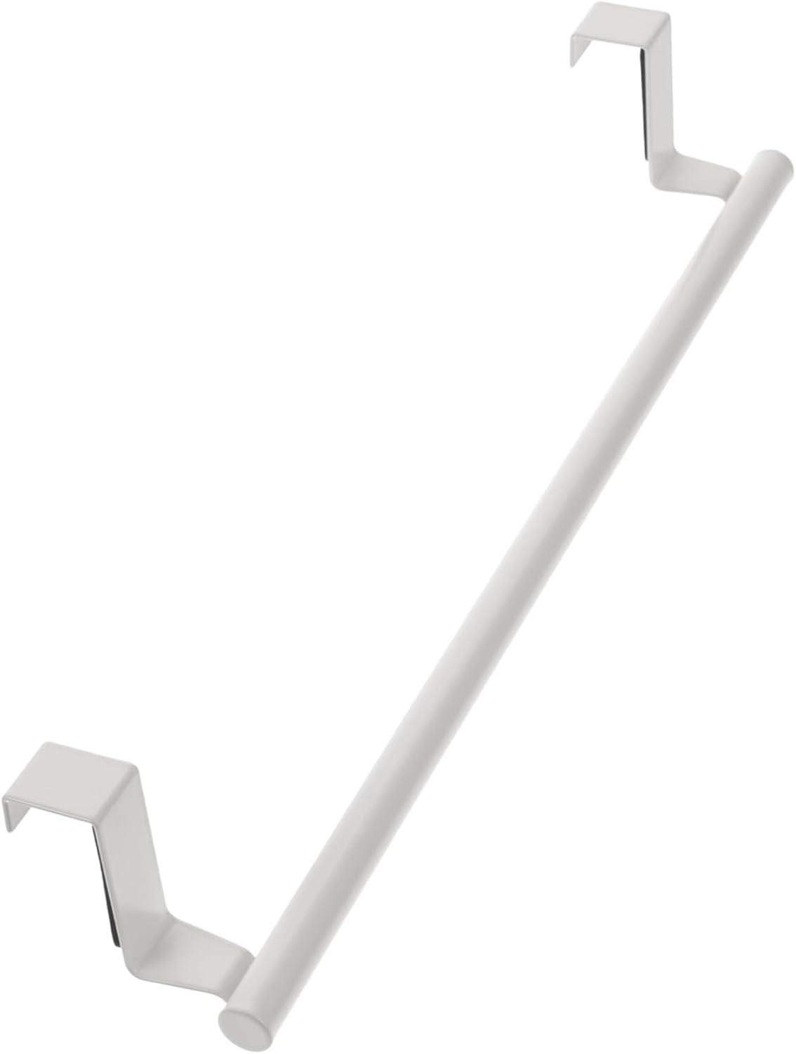 Stainless steel over-the-door single-bar towel rack