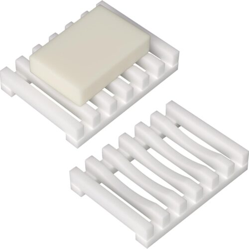 White Silicone Soap and Sponge Holder