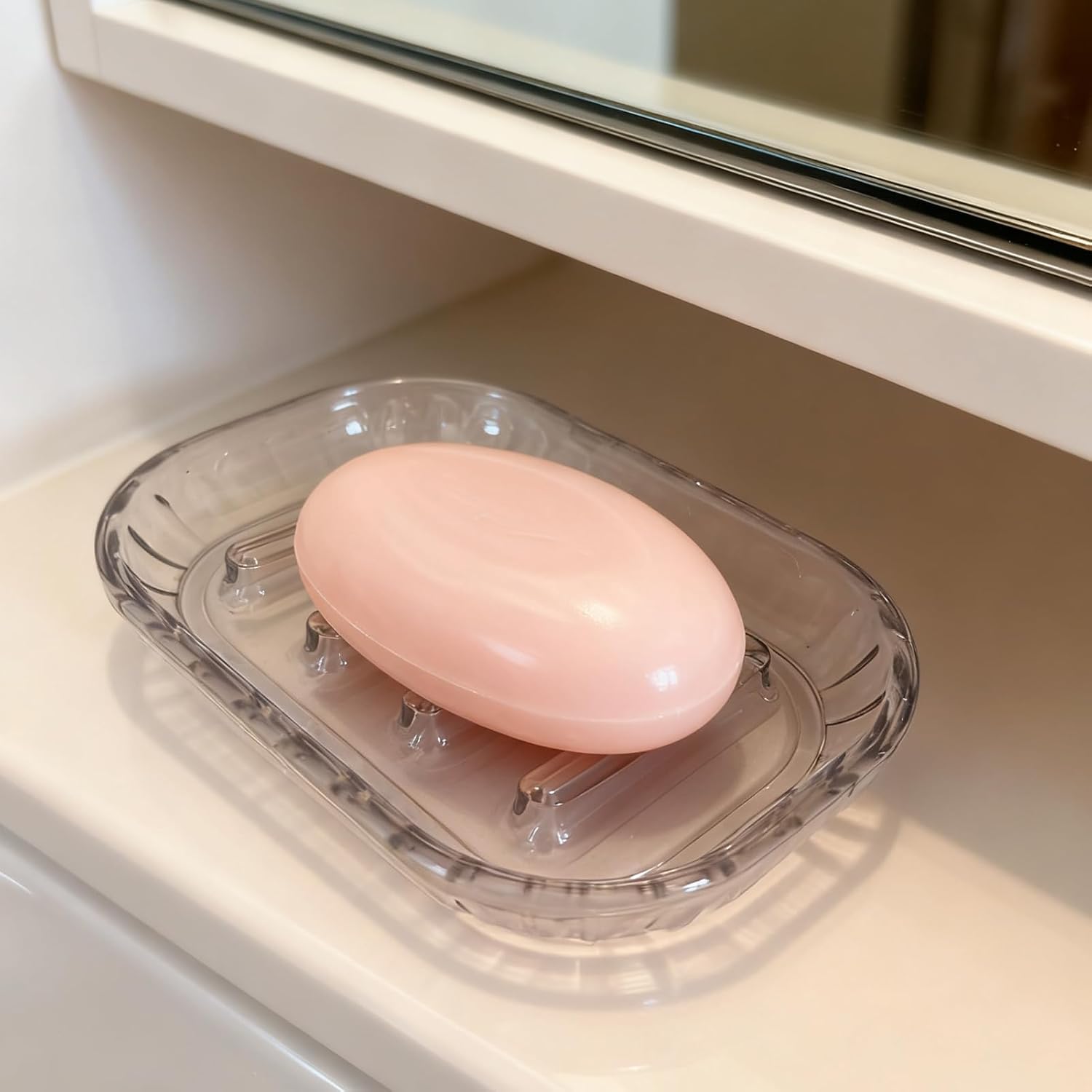 Two-Pack Clear Self-Draining Soap Holder Tray - Image 2
