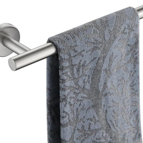 Wall-mounted single-bar towel rack