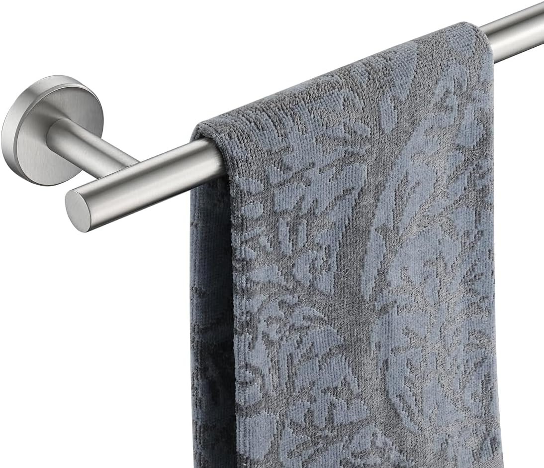 Wall-mounted single-bar towel rack