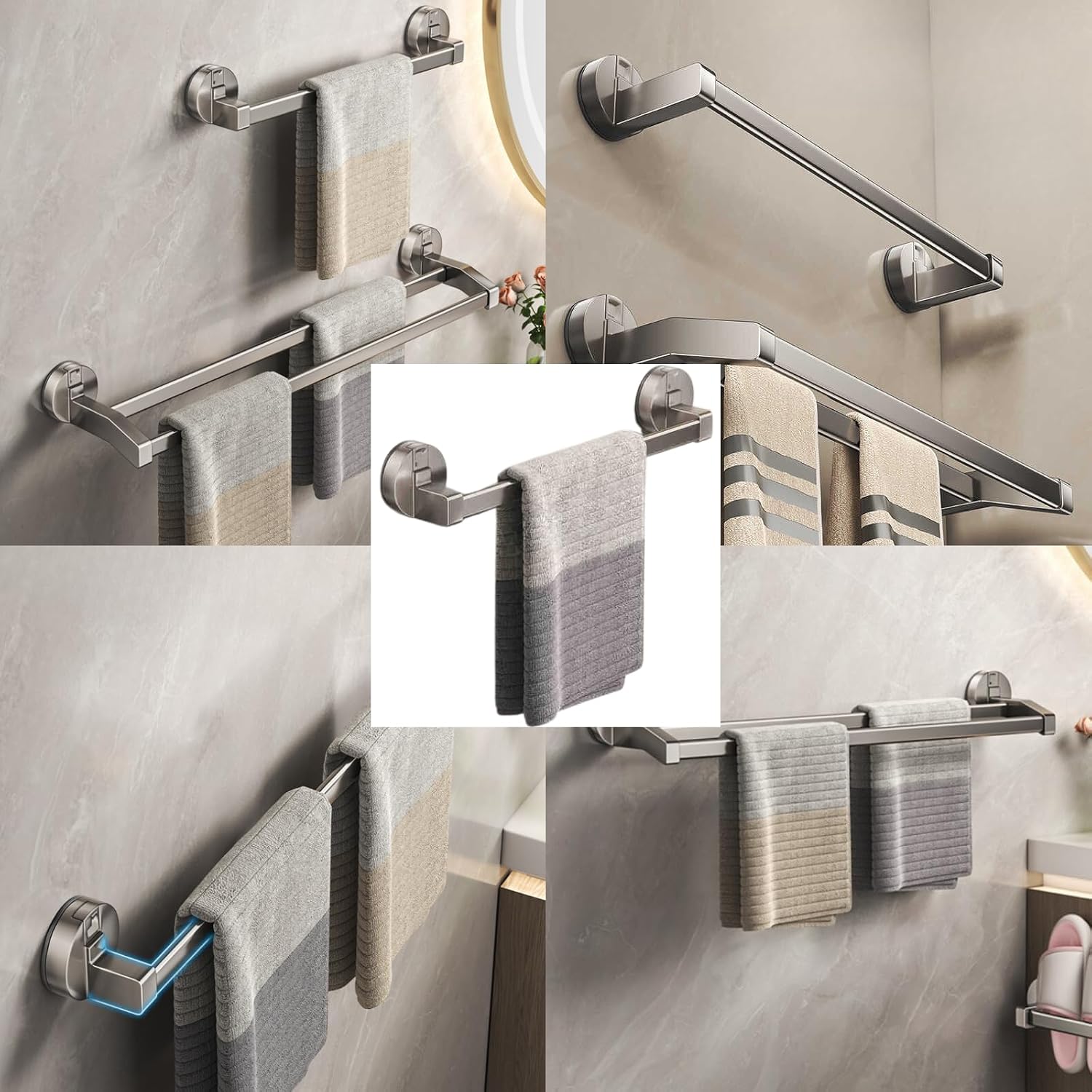 Suction-cup bathroom towel rack - Image 2