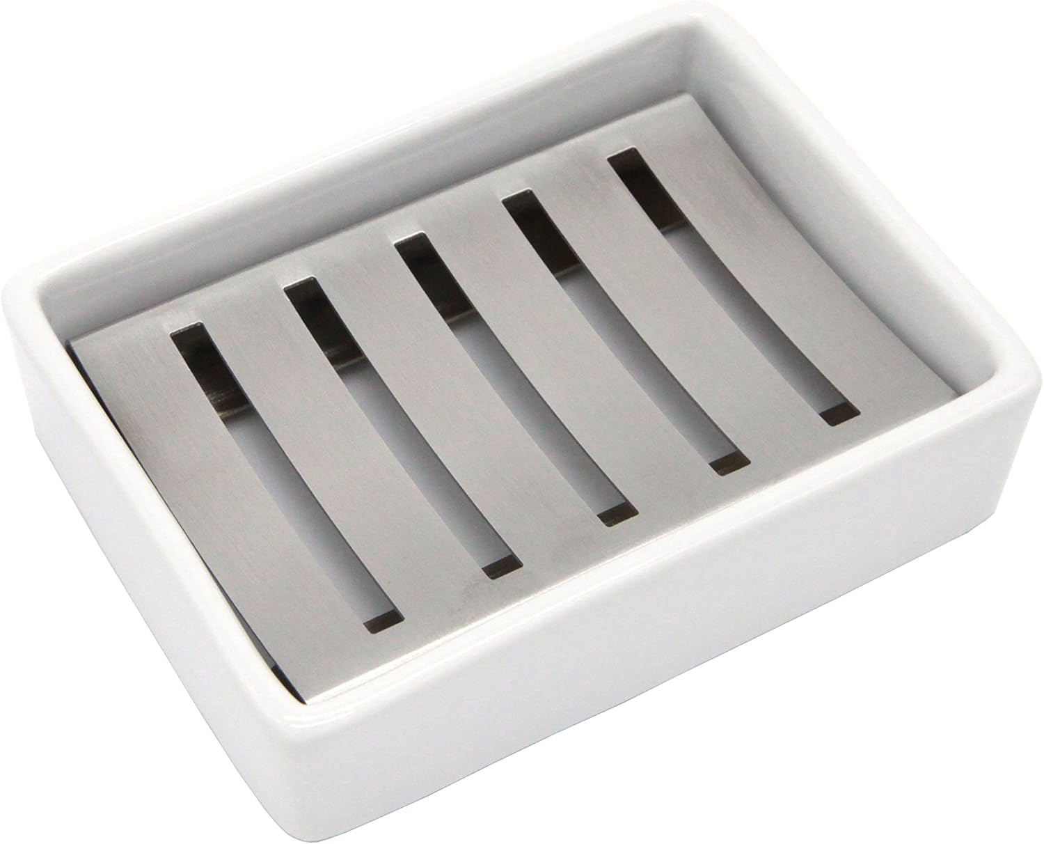 Ceramic Stainless Steel Double-Layer Soap Holder