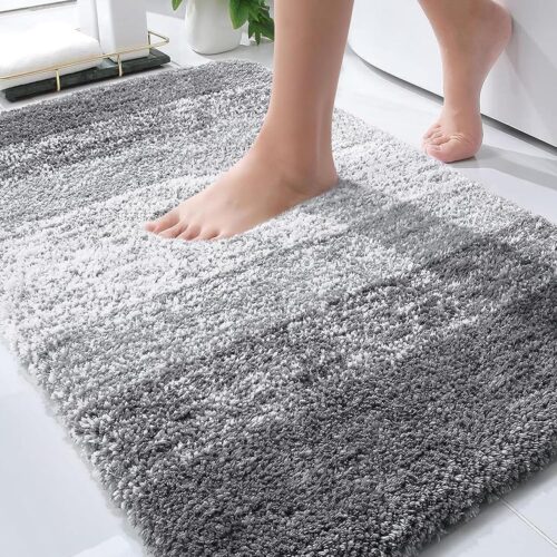 Microfibre Plush Bath Mat Rubber Backing