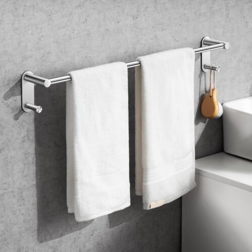 Self-adhesive towel bar